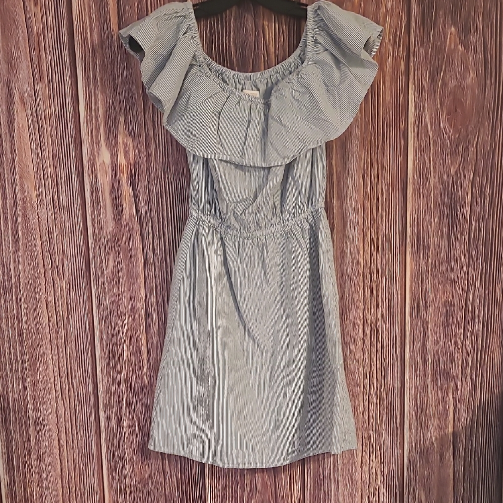 Ella Moss Sky Blue Ruffle Mini Dress